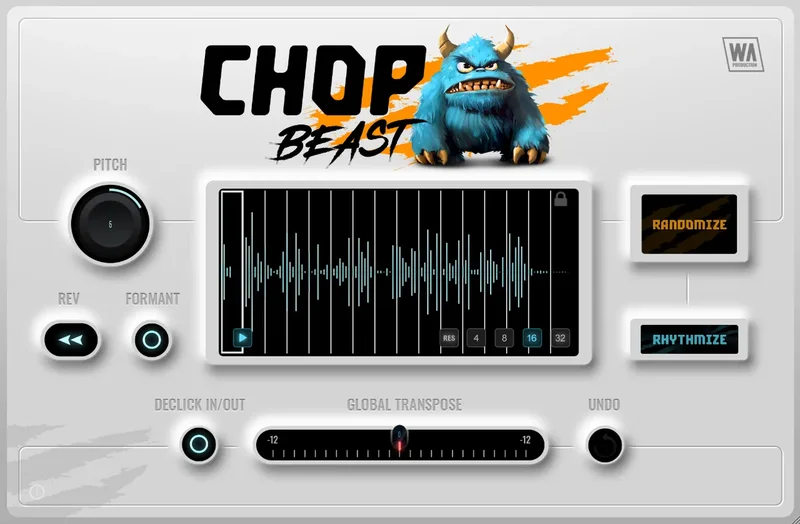 W.A. Production ChopBeast interface