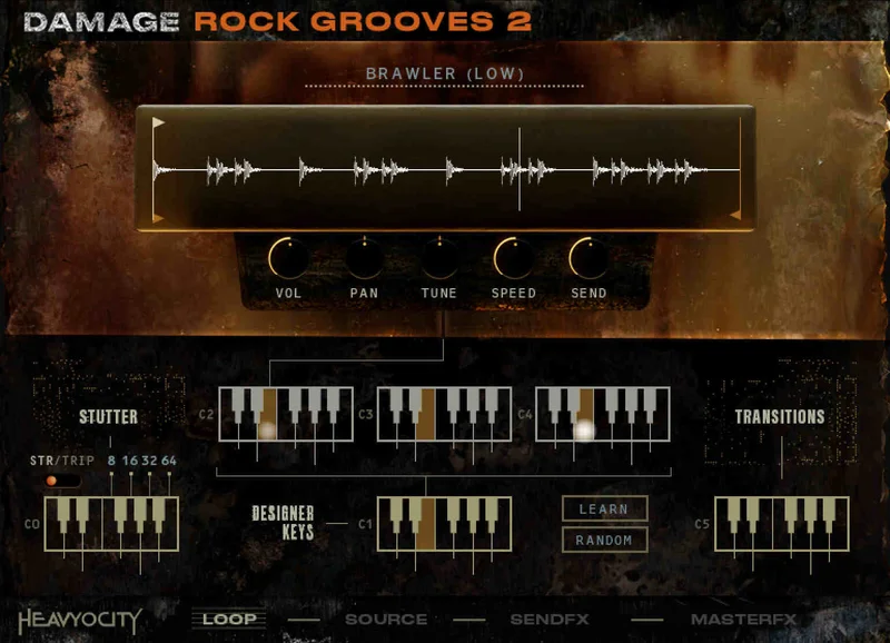 Heavyocity Damage Rock Grooves 2 interface