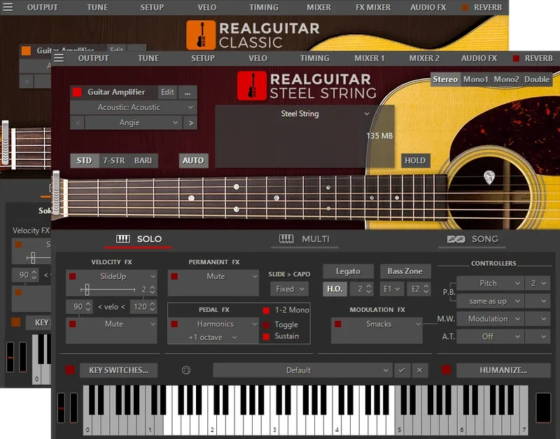 MusicLab RealGuitar interface