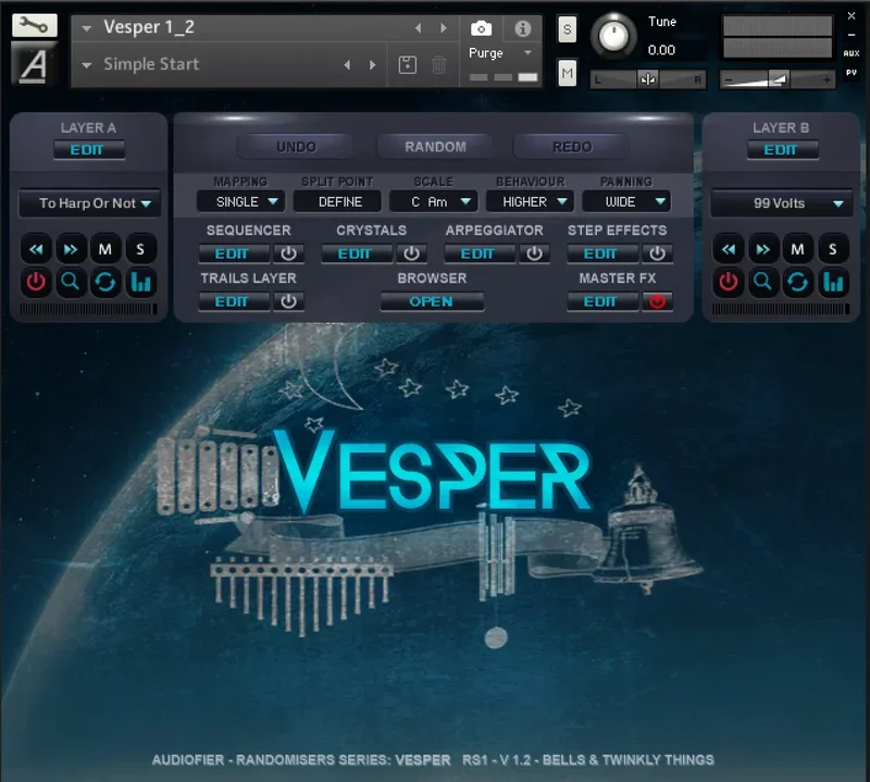 Audiofier Vesper interface
