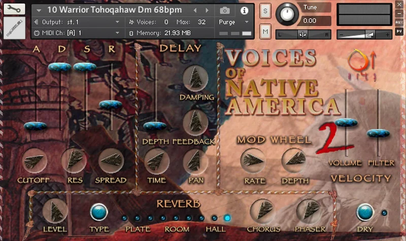 Q Up Arts Voices of Native America V2 interface
