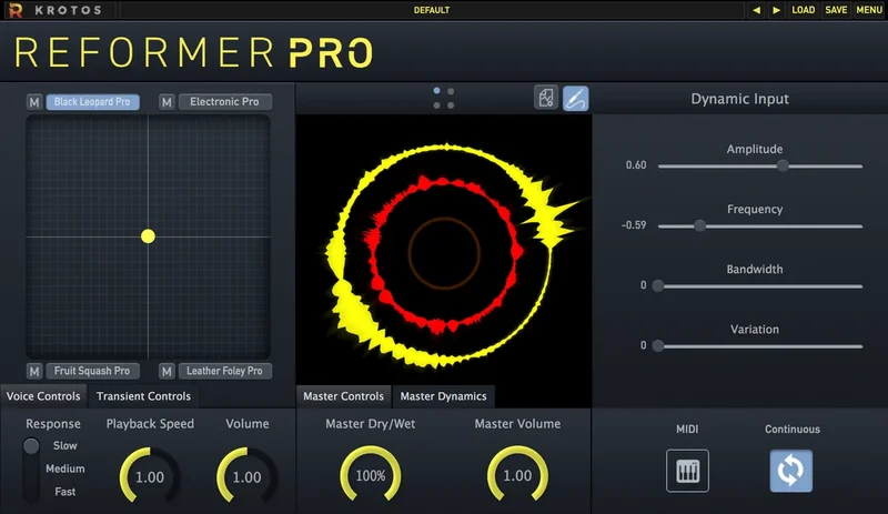 Krotos Reformer Pro interface