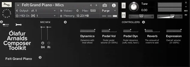Spitfire Audio Ólafur Arnauds Composer Toolkit interface