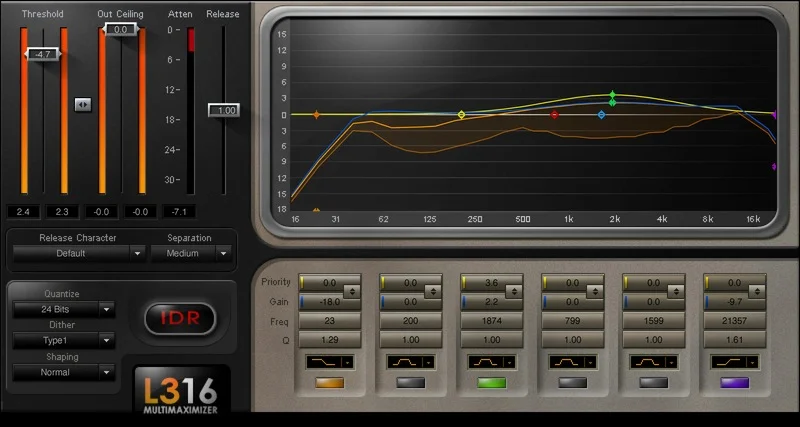 Waves L3-16 Multimaximizer interface