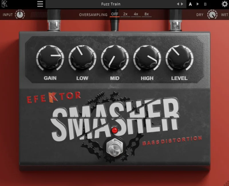 Kuassa Efektor Bass Smasher Distortion interface