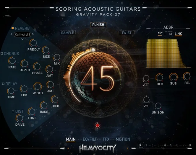 Heavyocity Scoring Acoustic Guitars interface