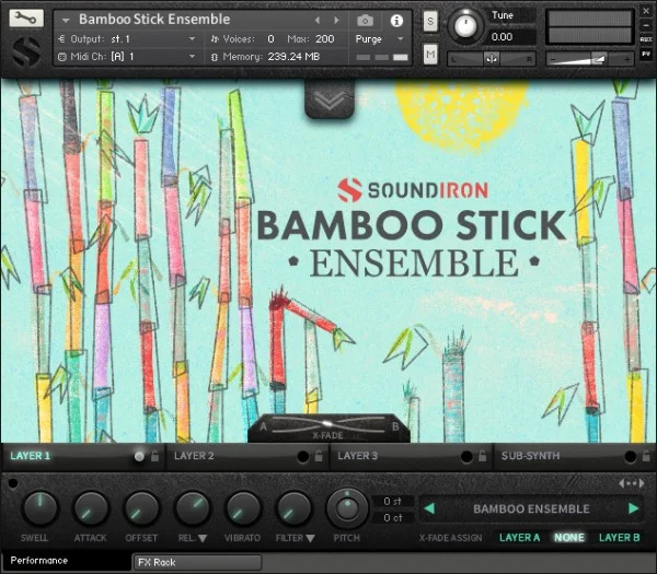 Soundiron Bamboo Stick Ensemble interface