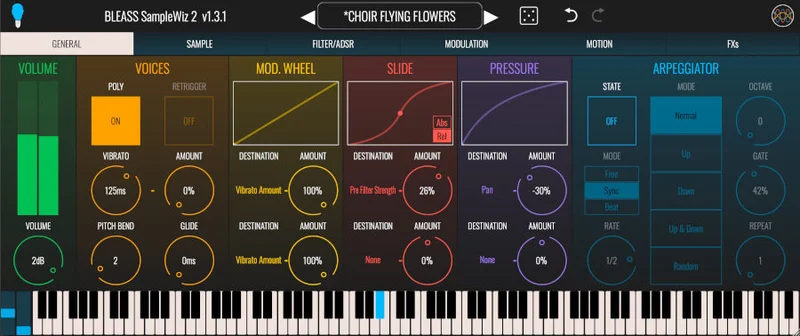 BLEASS SampleWiz 2 interface