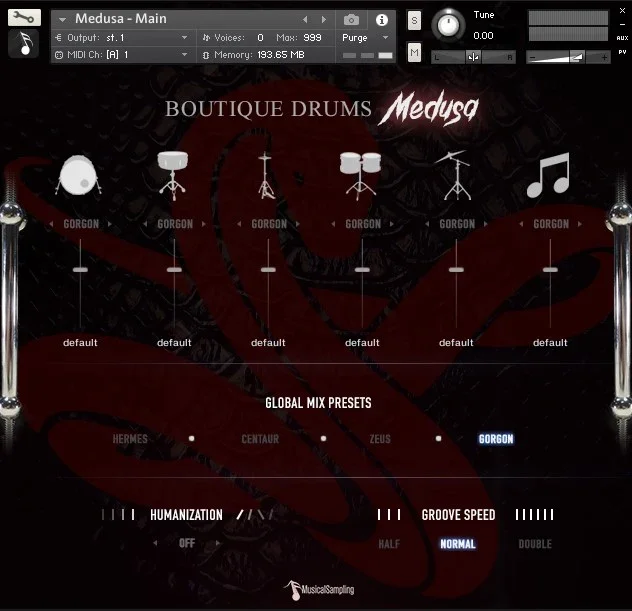 Musical Sampling Aggrsn Drums Bundle interface