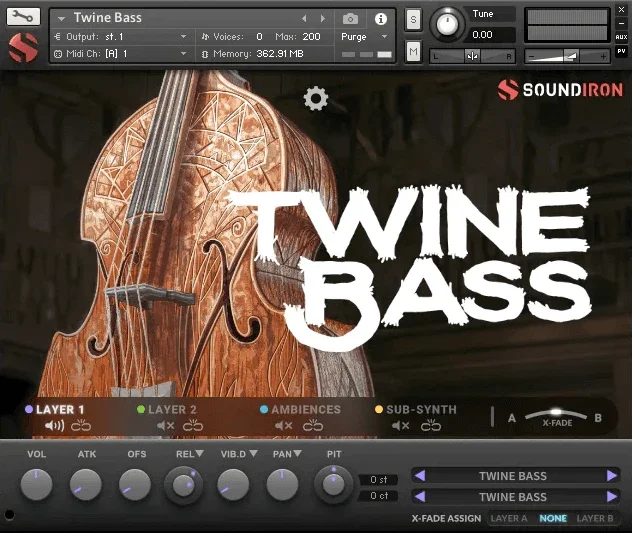 Soundiron Twine Bass 2.0 interface