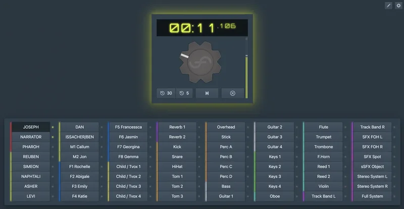 Fourier Audio Rewind (production) interface