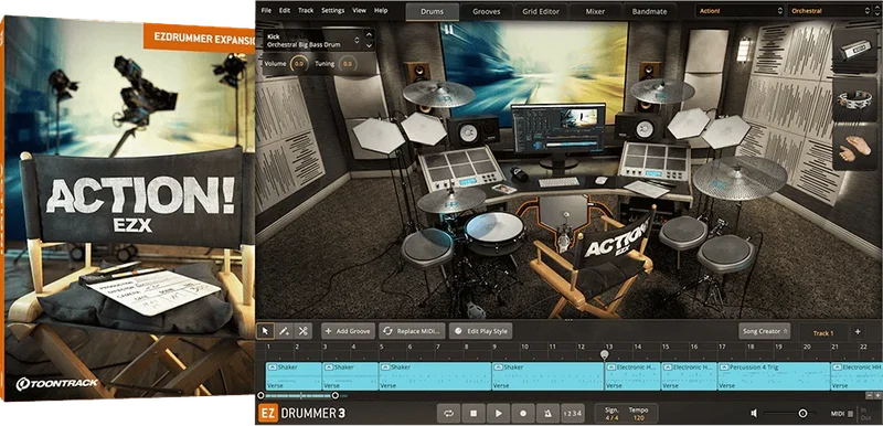 Toontrack EZX Action! interface