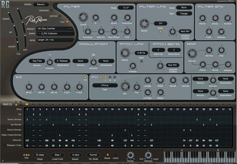 Rob Papen RG Rhythm Guitar interface