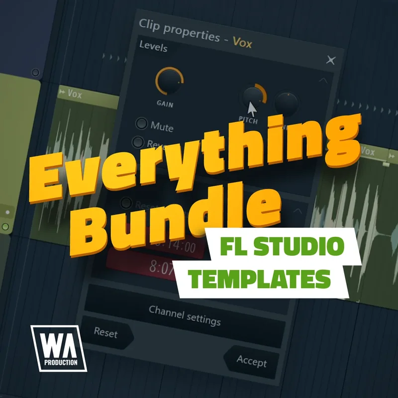 W. A. Production FL Studio Templates Everything Bundle interface