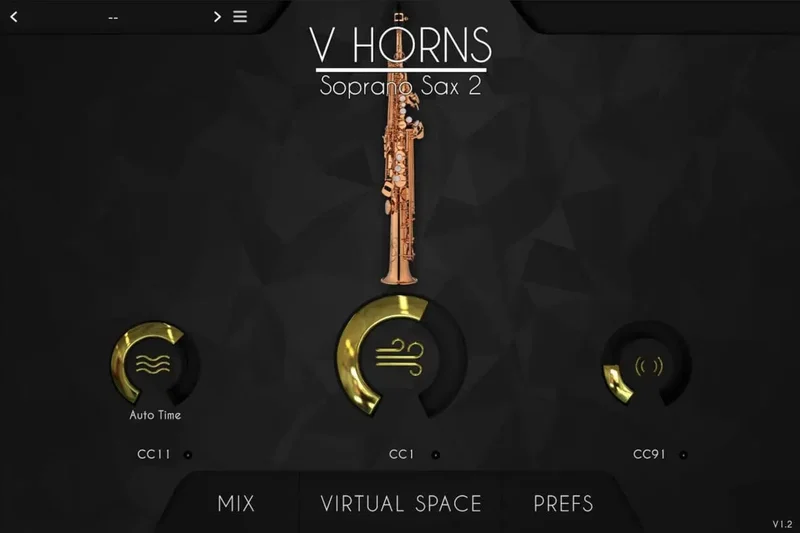 Acousticsamples VHorns Soprano Saxophone interface