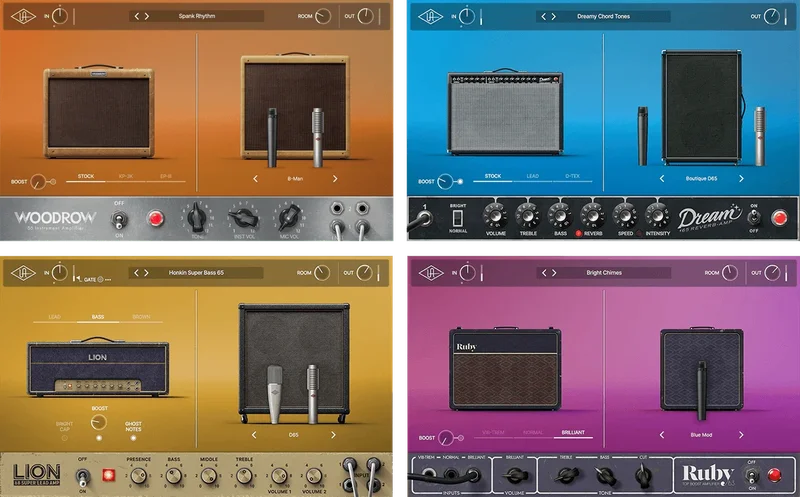 Universal Audio UAD Guitar Amp Bundle 2 interface