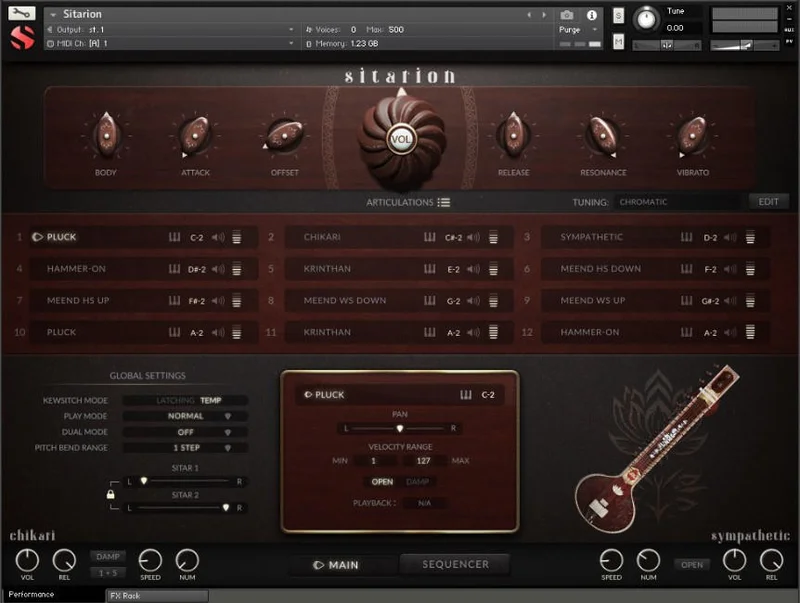 Soundiron Sitarion interface