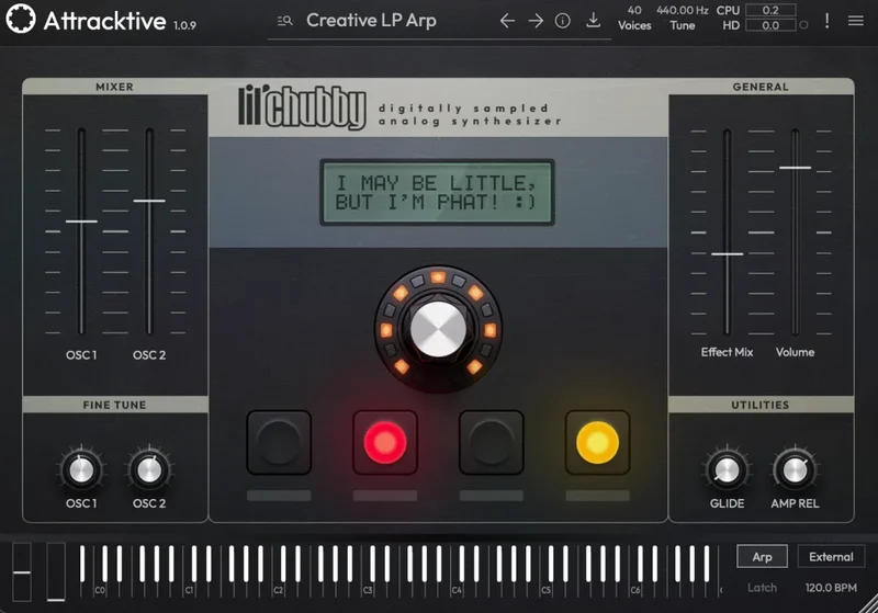 Tracktion Attracktive: Lil' Chubby interface