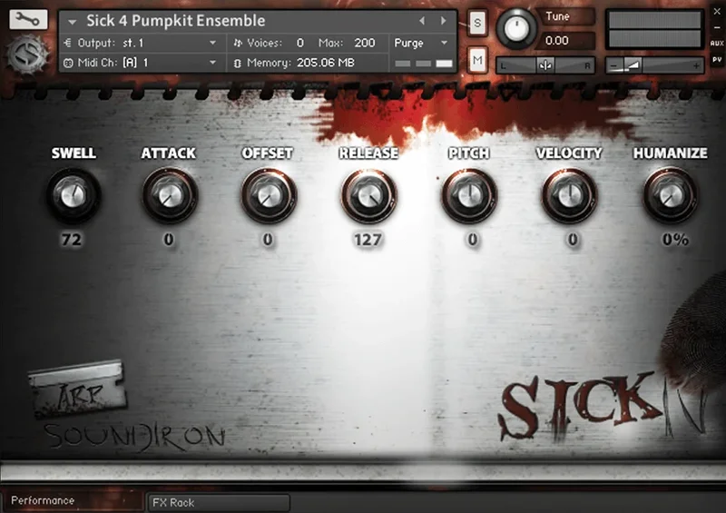 Soundiron Sick 4 interface