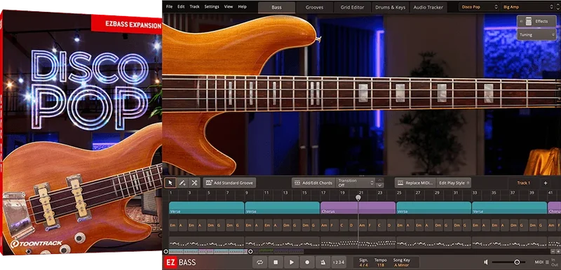 Toontrack EBX Disco Pop interface