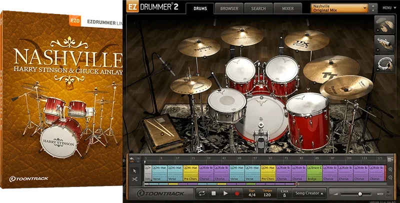 Toontrack EZX Nashville interface