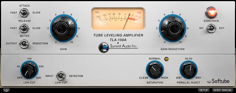 Softube Summit Audio TLA-100A Compressor interface