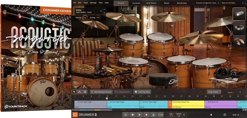 Toontrack EZX Acoustic Songwriter interface