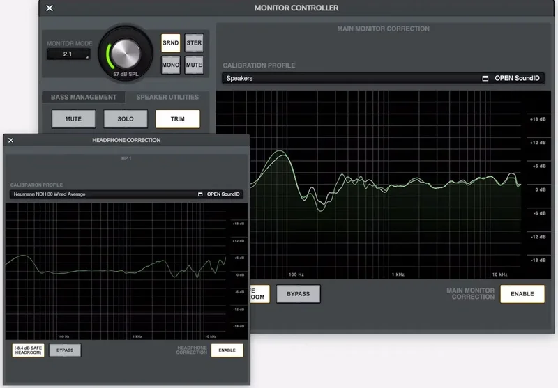 Sonarworks Apollo Monitor Correction Add-on interface