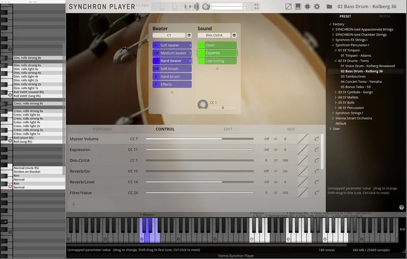 VSL Synchron Drums I interface