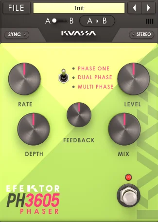 Kuassa EFEKTOR PH3605 Phaser interface
