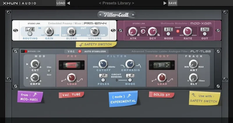 Xhun Audio FilterCult interface