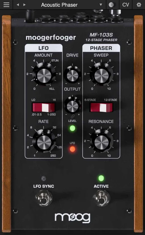 Moog Moogerfooger MF-103S 12 Stage Phaser interface