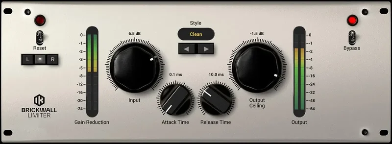 IK Multimedia T-RackS Brickwall Limiter interface
