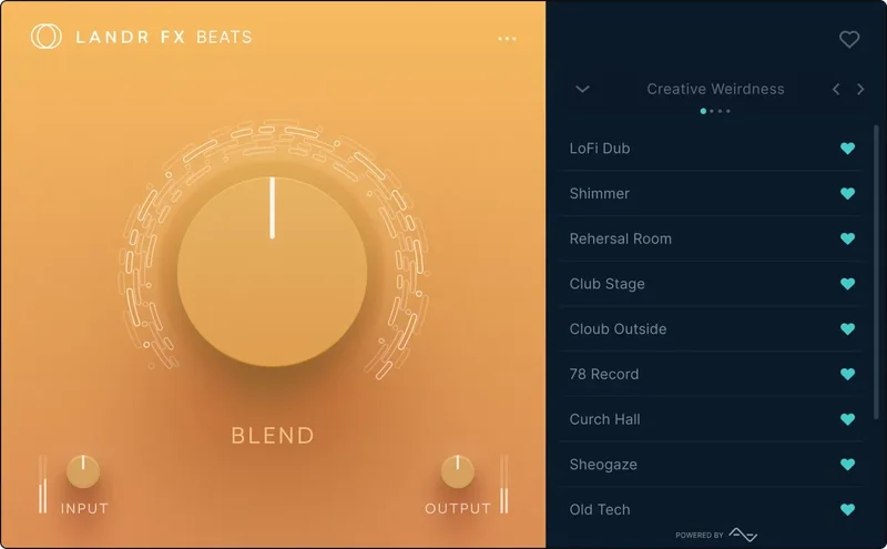 LANDR FX Beats interface