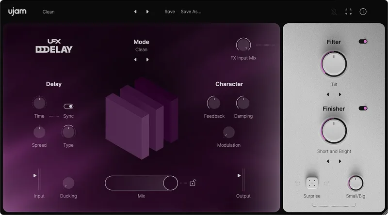 UJAM UFX Delay interface