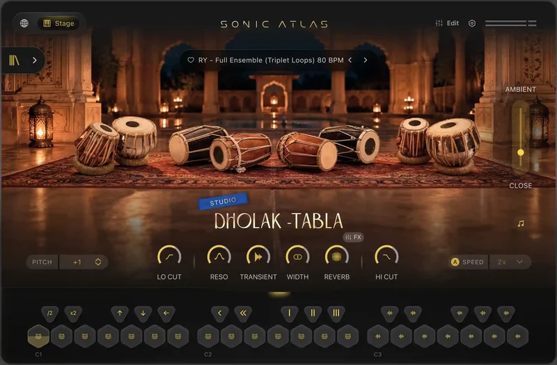 Pitch Innovations Sonic Atlas Expansion: Dholak-Tabla Kit interface