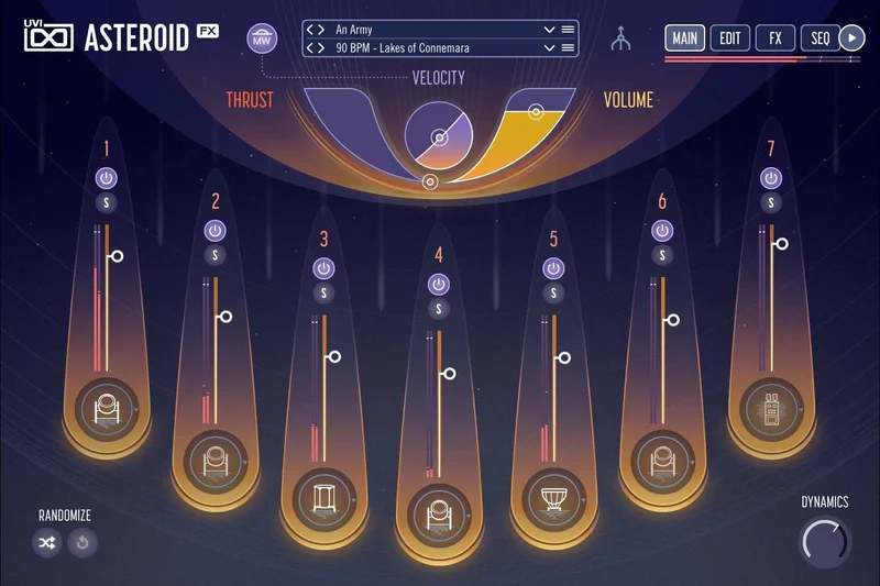 UVI Asteroid interface