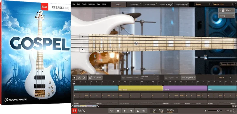Toontrack EBX Gospel interface