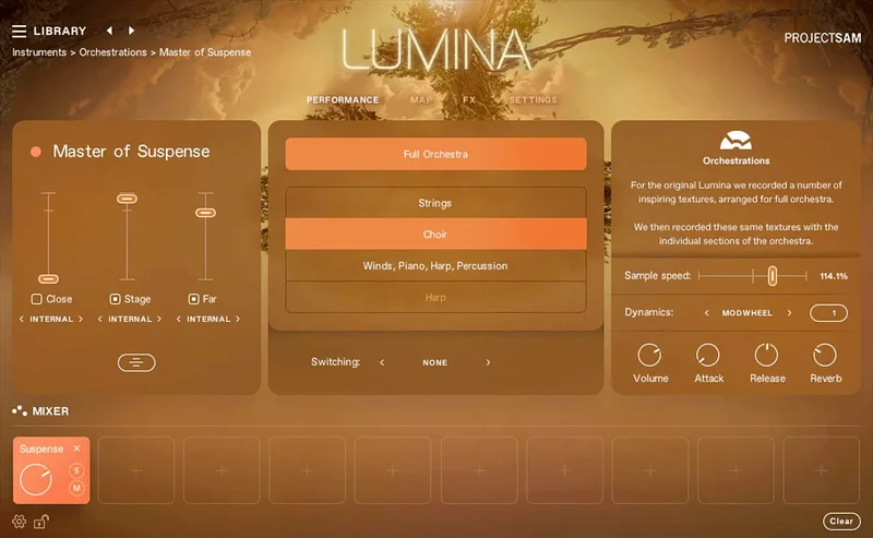 Project SAM Symphobia 3: Lumina interface