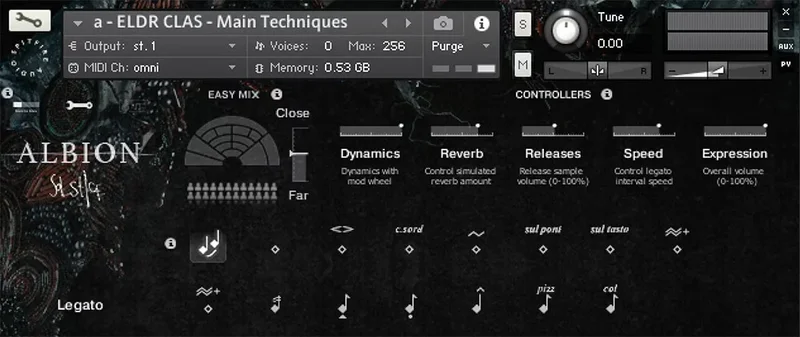 Spitfire Audio Albion Solstice interface