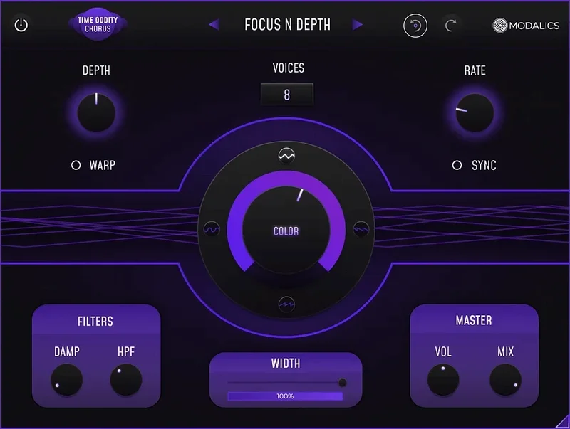 Modalics Time Oddity Chorus interface