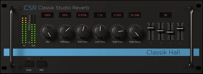IK Multimedia CSR Hall Reverb interface