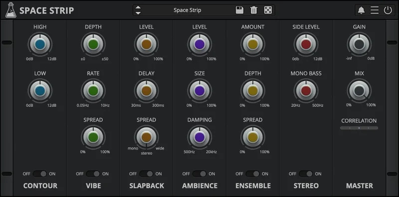 AudioThing Space Strip interface