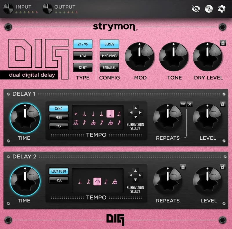Strymon DIG Plugin interface