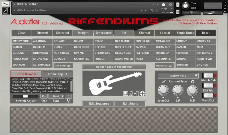 Audiofier Riffendium Vol. 5 interface