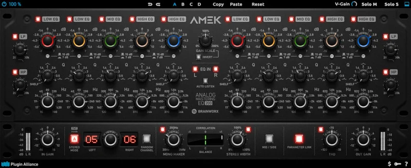 Brainworx bx_console AMEK 200 interface