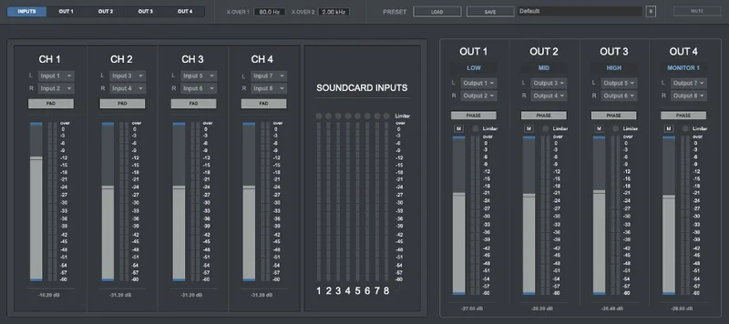 Digital Brain Instruments DSP Manager 2 interface