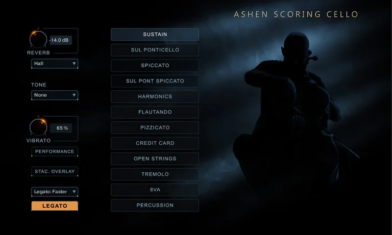 Wavelet Audio Ashen Scoring Cello interface
