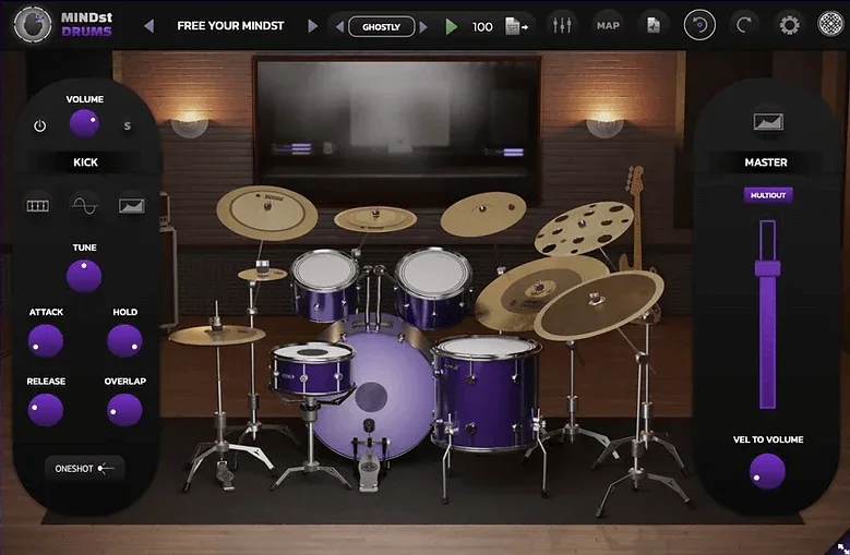Modalics MINDst Drums interface