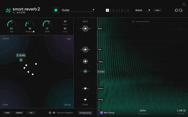 Sonible smart:reverb 2 interface